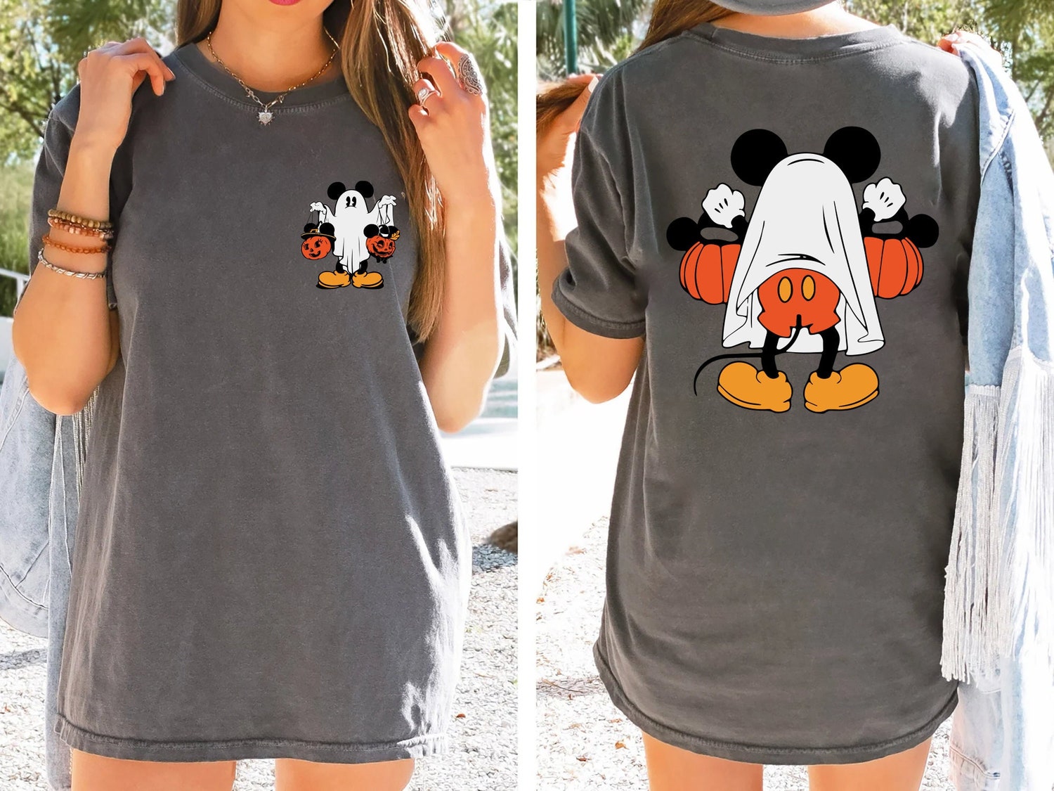 Mickey Halloween Shirt Retro Ghost Tee Mickey's Not So Scary Spooky Shirt image 0