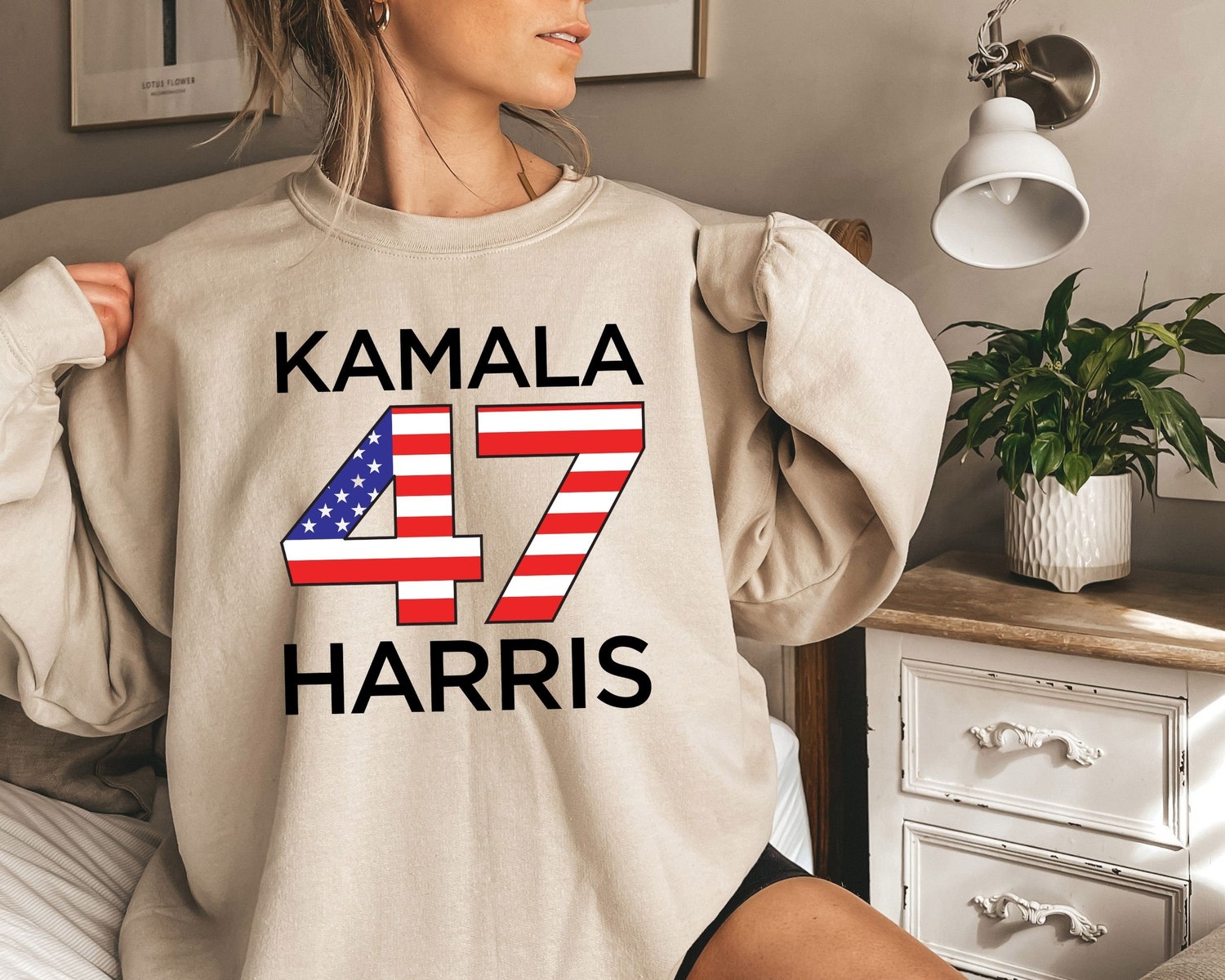 Kamala Harris 2024 President T-Shirt | Anti Trump Sweatshirt | USA Kamala Harris Apparel image 1