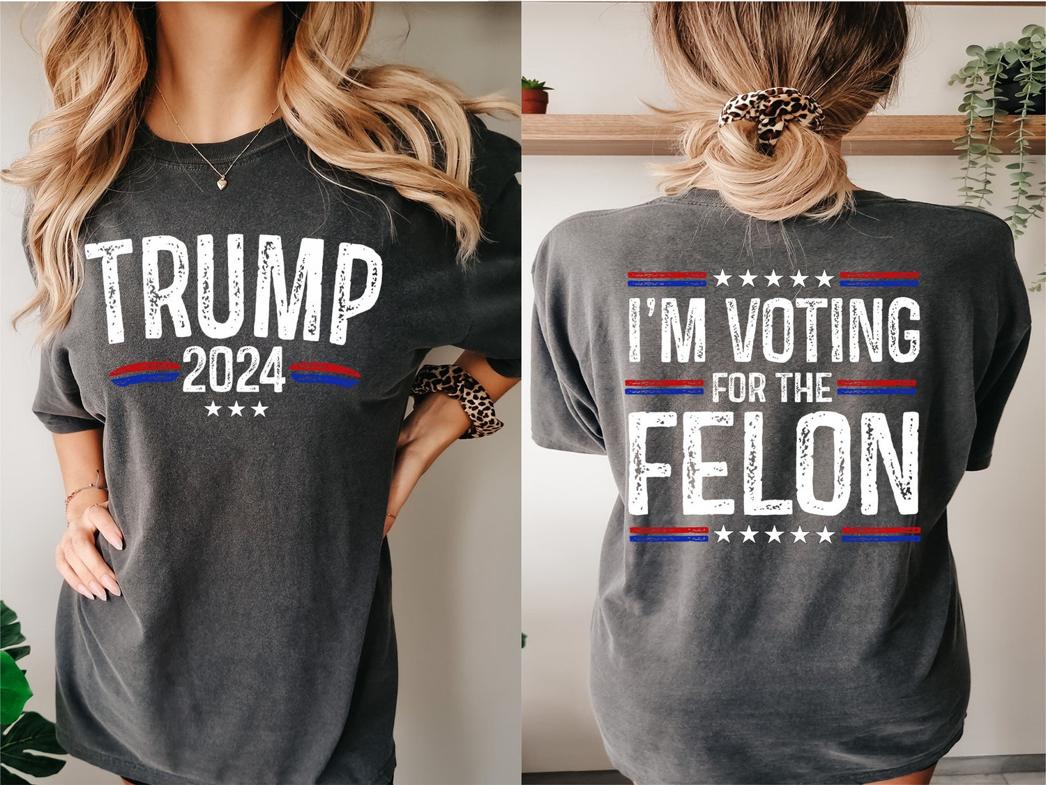 I'm Voting Felon in 2024 Shirt Trump 2024 Flag and Face Tee Election Graphics image 1