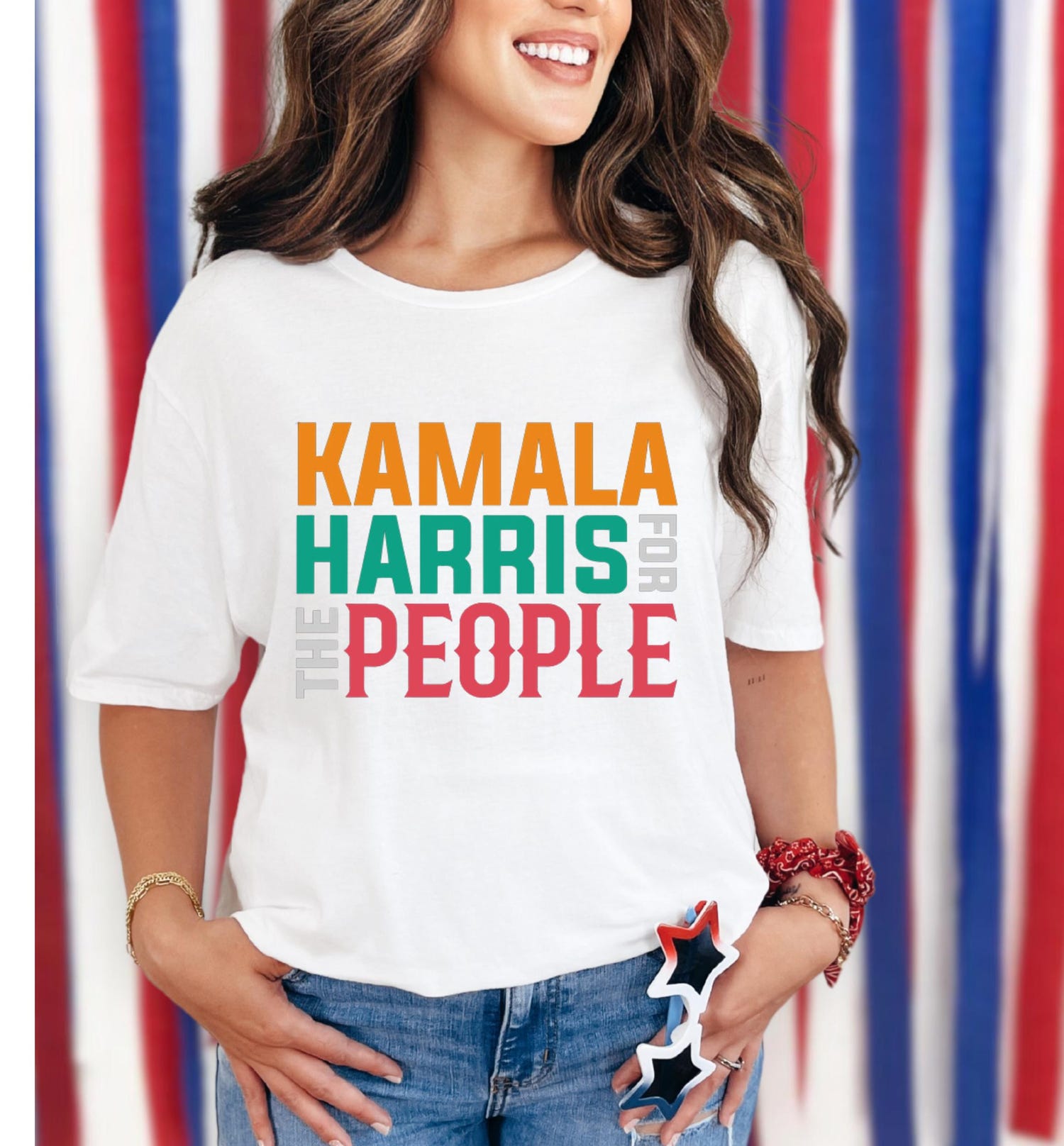 Kamala Harris 2024 Election Shirt Vote Kamala for President Harris For the People Tee image 3