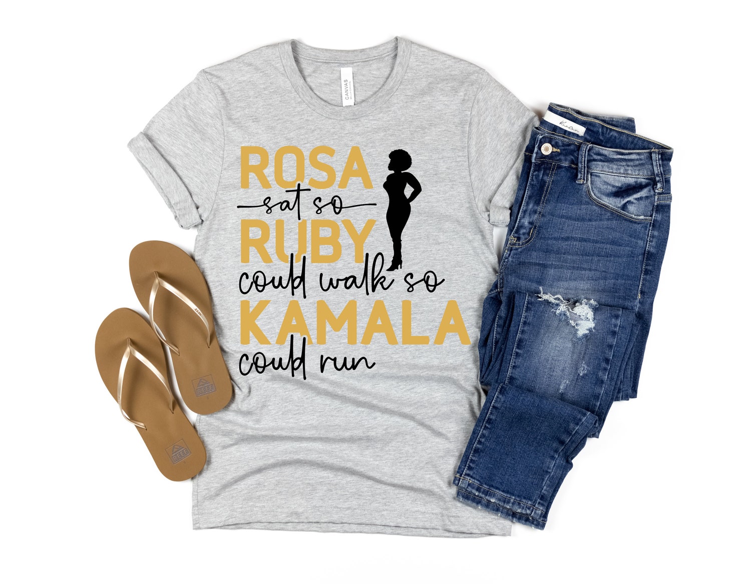 Kamala Harris 2024 Election Shirt - Rosa Sat Ruby Walked Kamala Harris President Shirt image 1