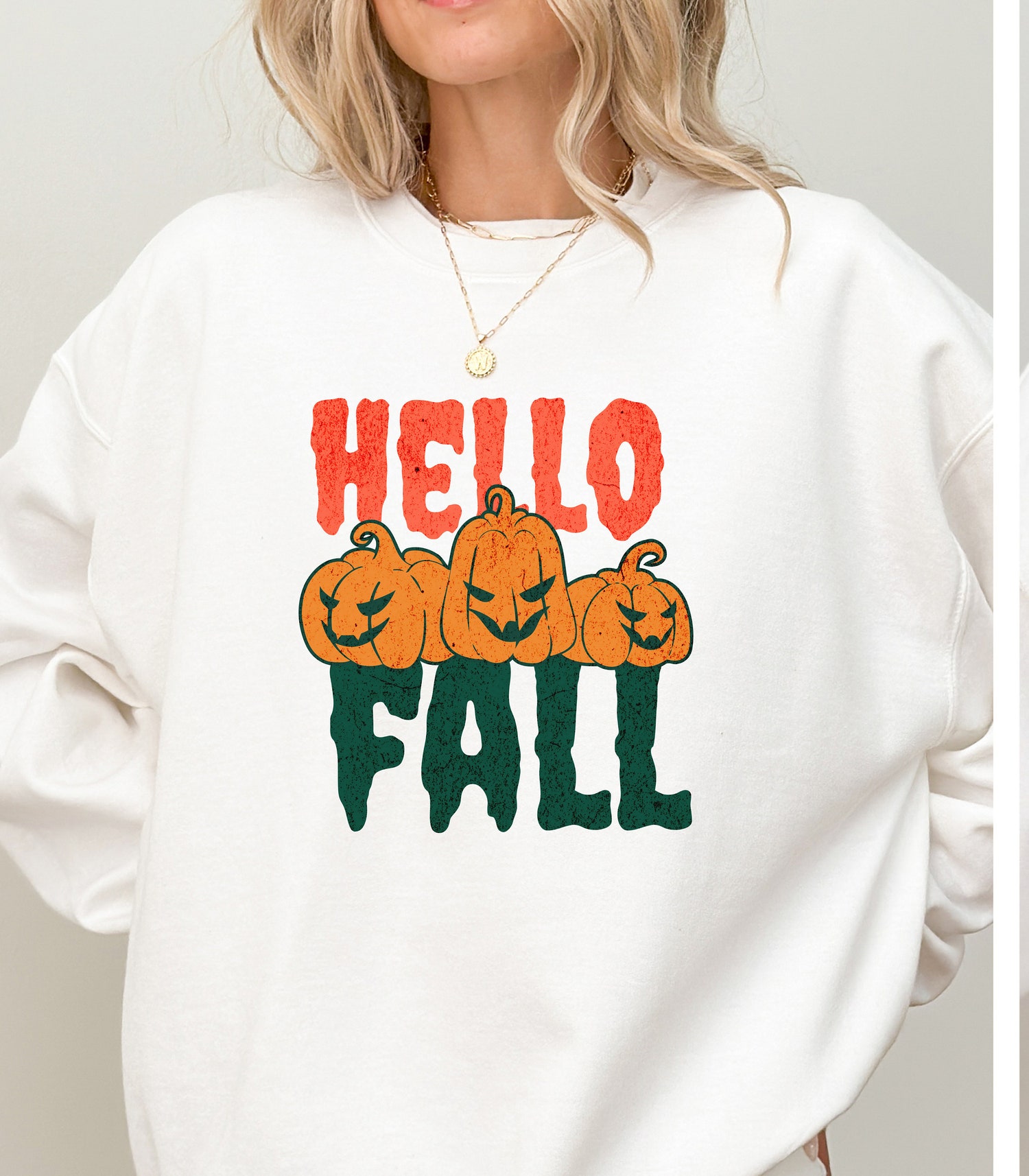 Retro Halloween Gildan Sweater Funny Halloween Crewneck Pumpkin Sweater Costume Shirt image 7