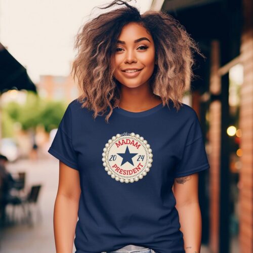 Kamala Harris Chucks and Pearls T-Shirt | Biden Harris Inauguration Shirt | Madam Vice President Tee image 0