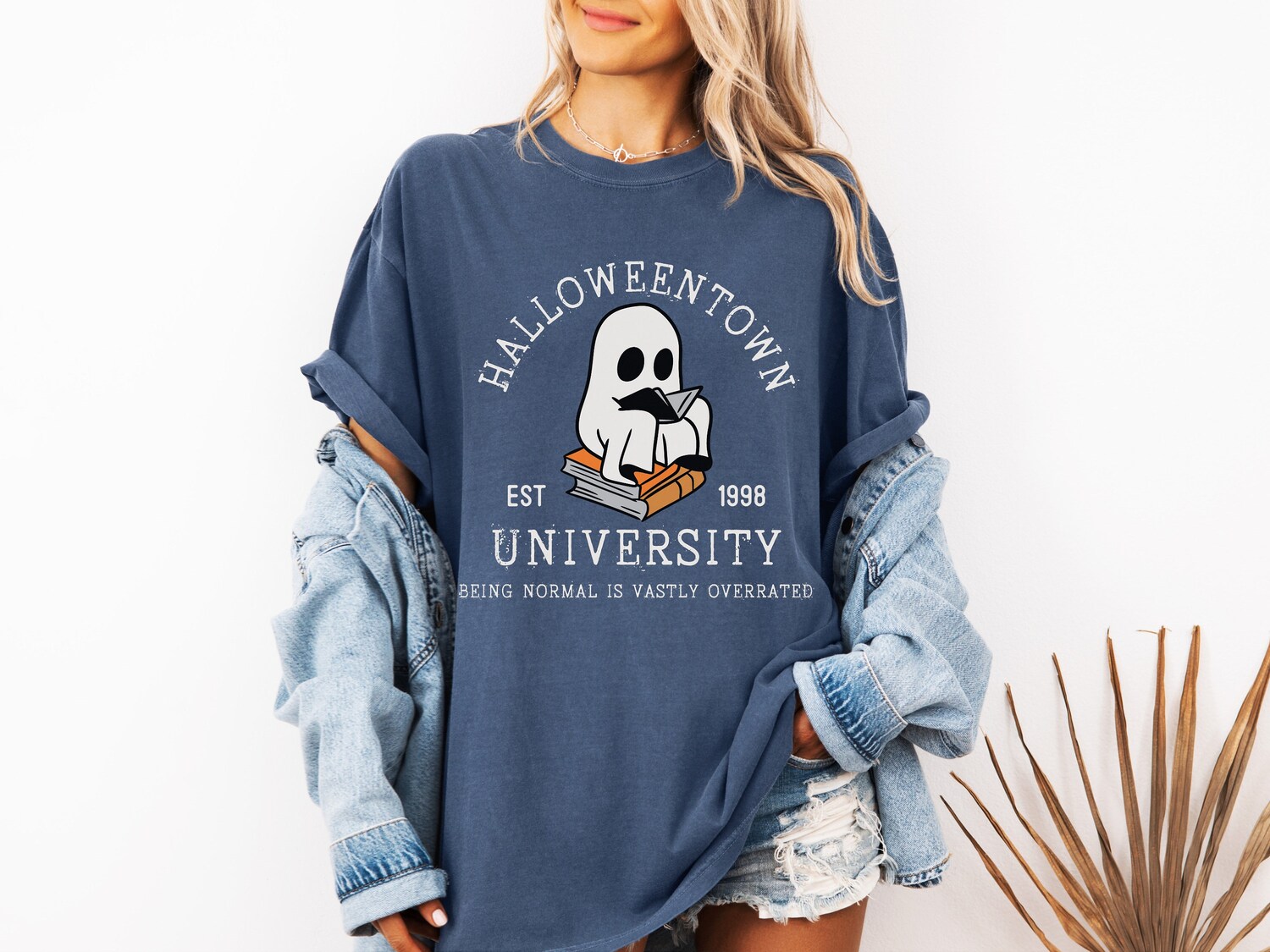 Halloweentown Est 1998 Fall Shirt - Halloween Ghost Book Lover Women’s Tee image 3