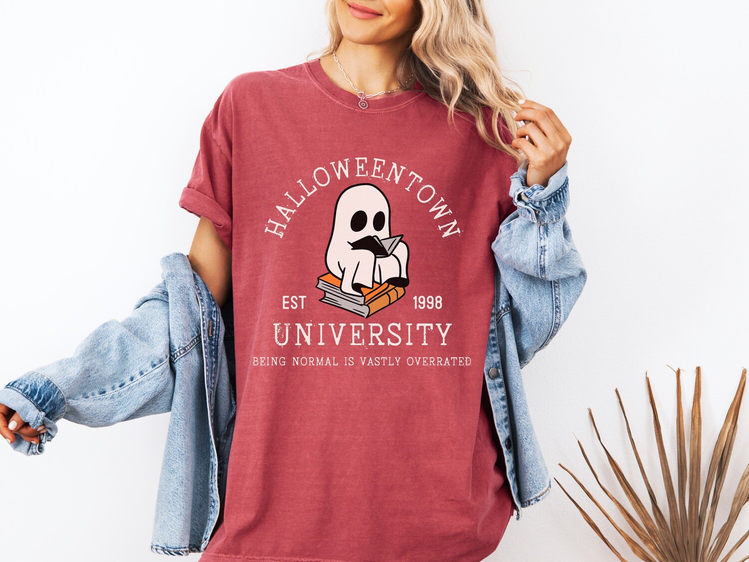 Halloweentown Est 1998 Fall Shirt - Halloween Ghost Book Lover Women’s Tee image 4