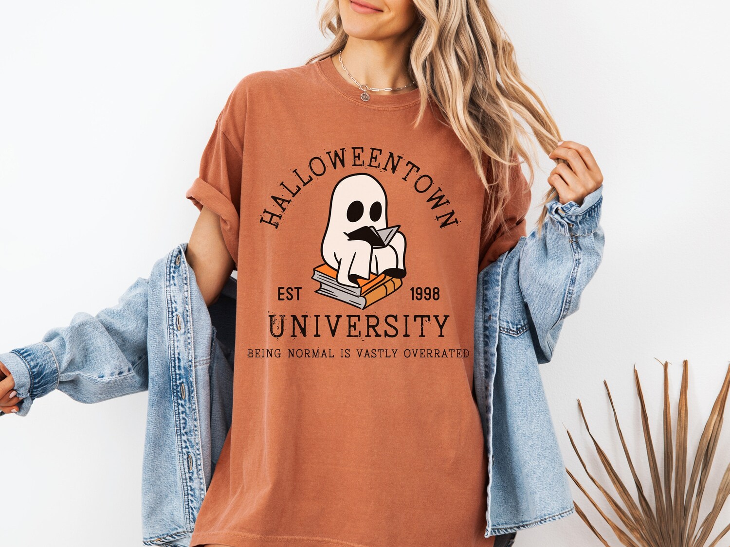 Halloweentown Est 1998 Fall Shirt - Halloween Ghost Book Lover Women’s Tee image 5