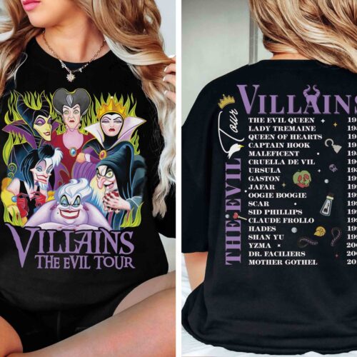 Retro Villains Halloween Shirt Disneyland Not So Scary Party Tee Halloween Gift image 0