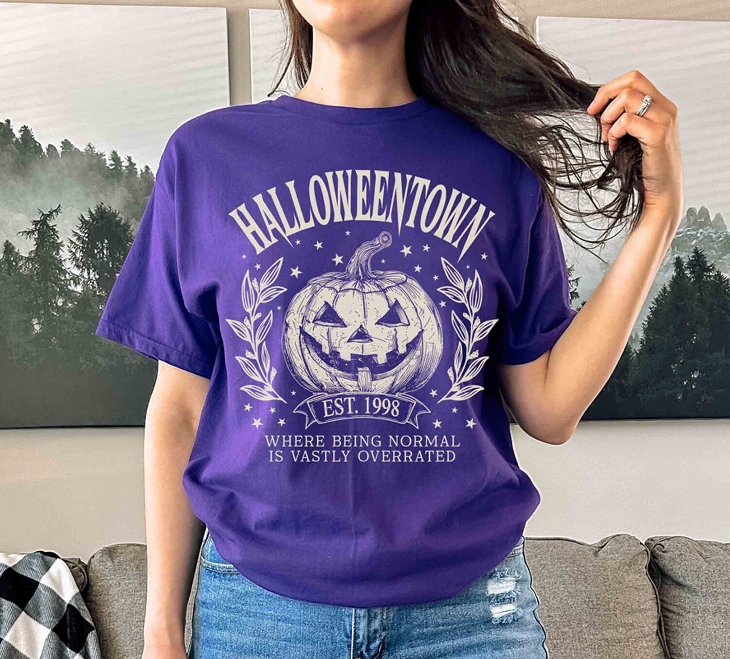 Halloweentown Est 1998 Retro Sweatshirt Halloweentown University Fall Shirt Halloween Tee image 2