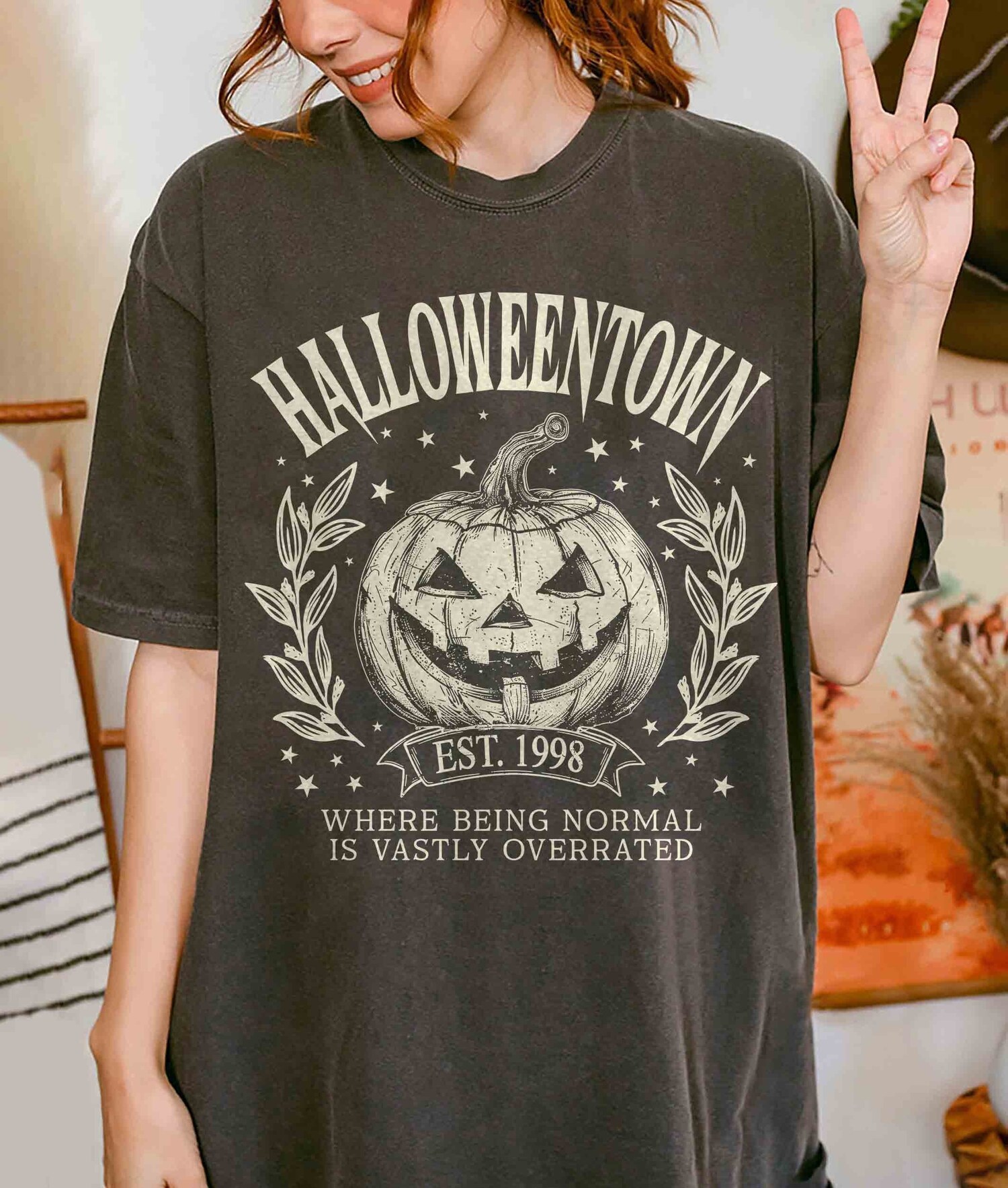Halloweentown Est 1998 Retro Sweatshirt Halloweentown University Fall Shirt Halloween Tee image 0