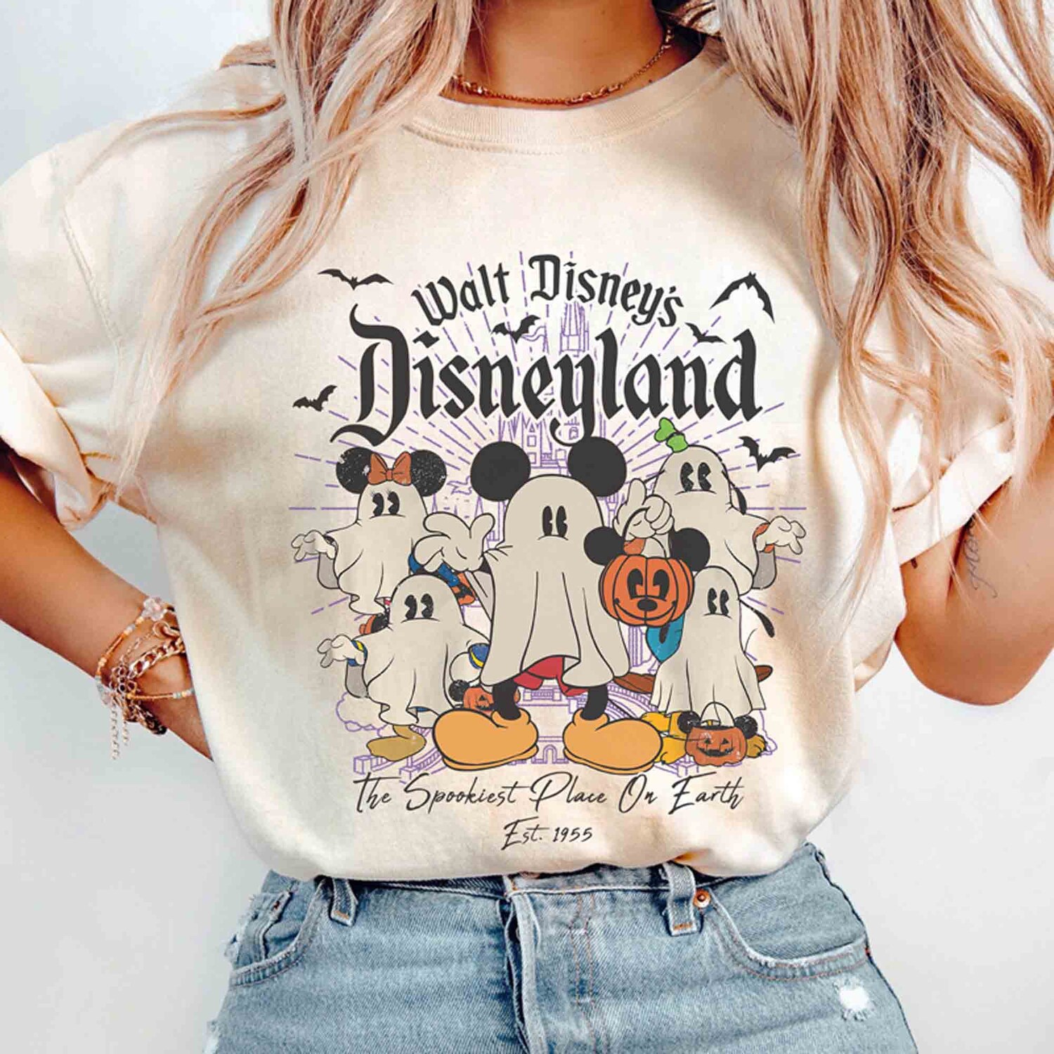 Retro Halloween Shirt with Mickey Ghost and Friends - Halloween Party Gift image 2