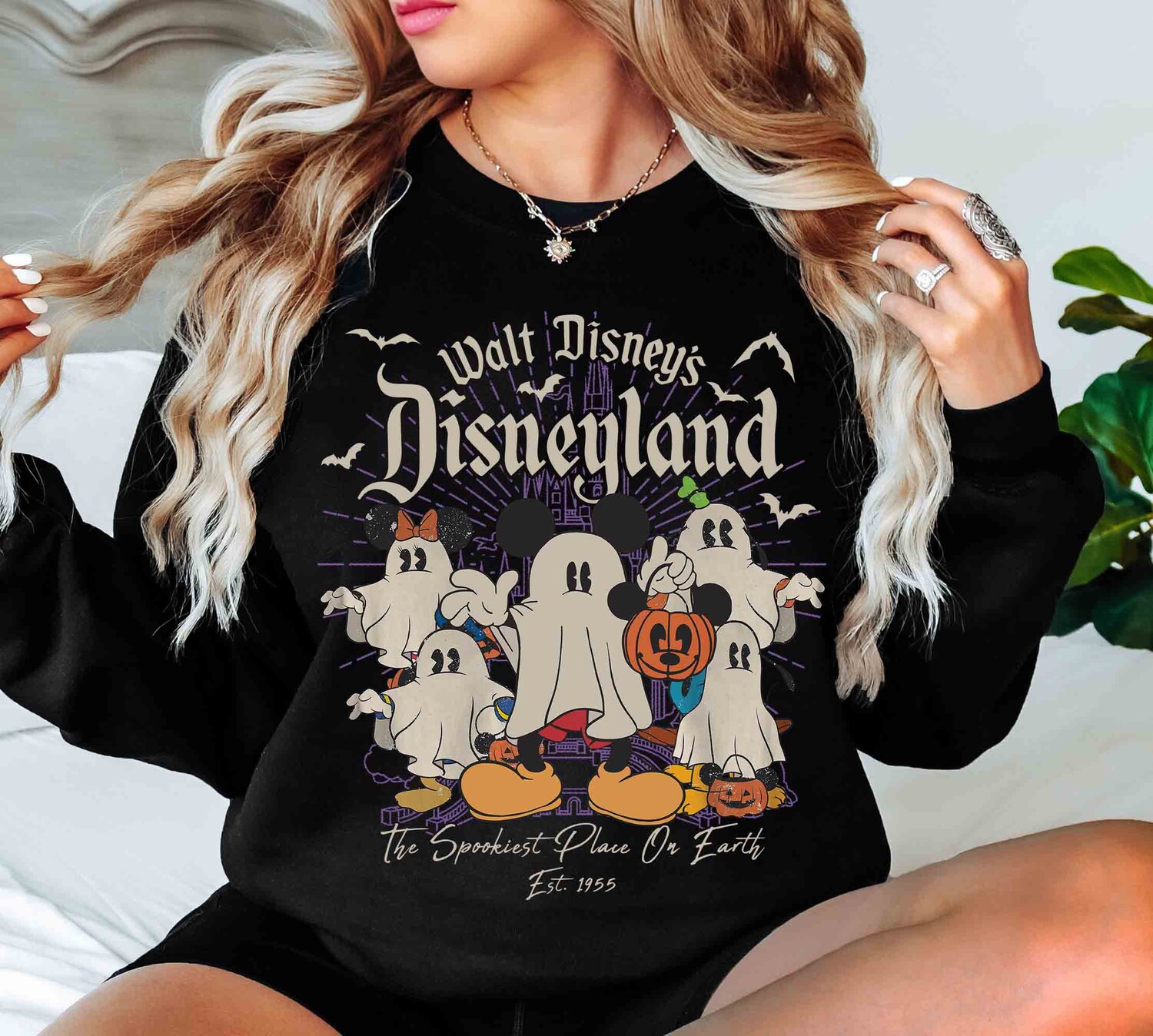 Retro Halloween Shirt with Mickey Ghost and Friends - Halloween Party Gift image 4