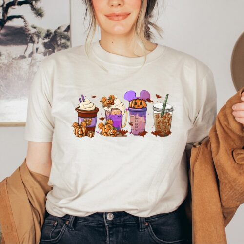 Halloween Pumpkin Spice Coffee Shirt - Family Halloween Costume Tee - Disneyland Fall Latte Shirt image 0