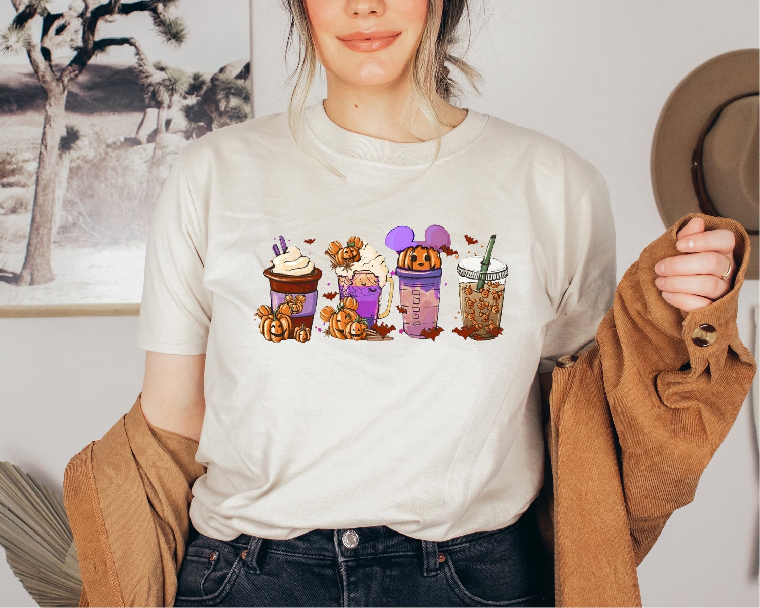 Halloween Pumpkin Spice Coffee Shirt - Family Halloween Costume Tee - Disneyland Fall Latte Shirt image 0