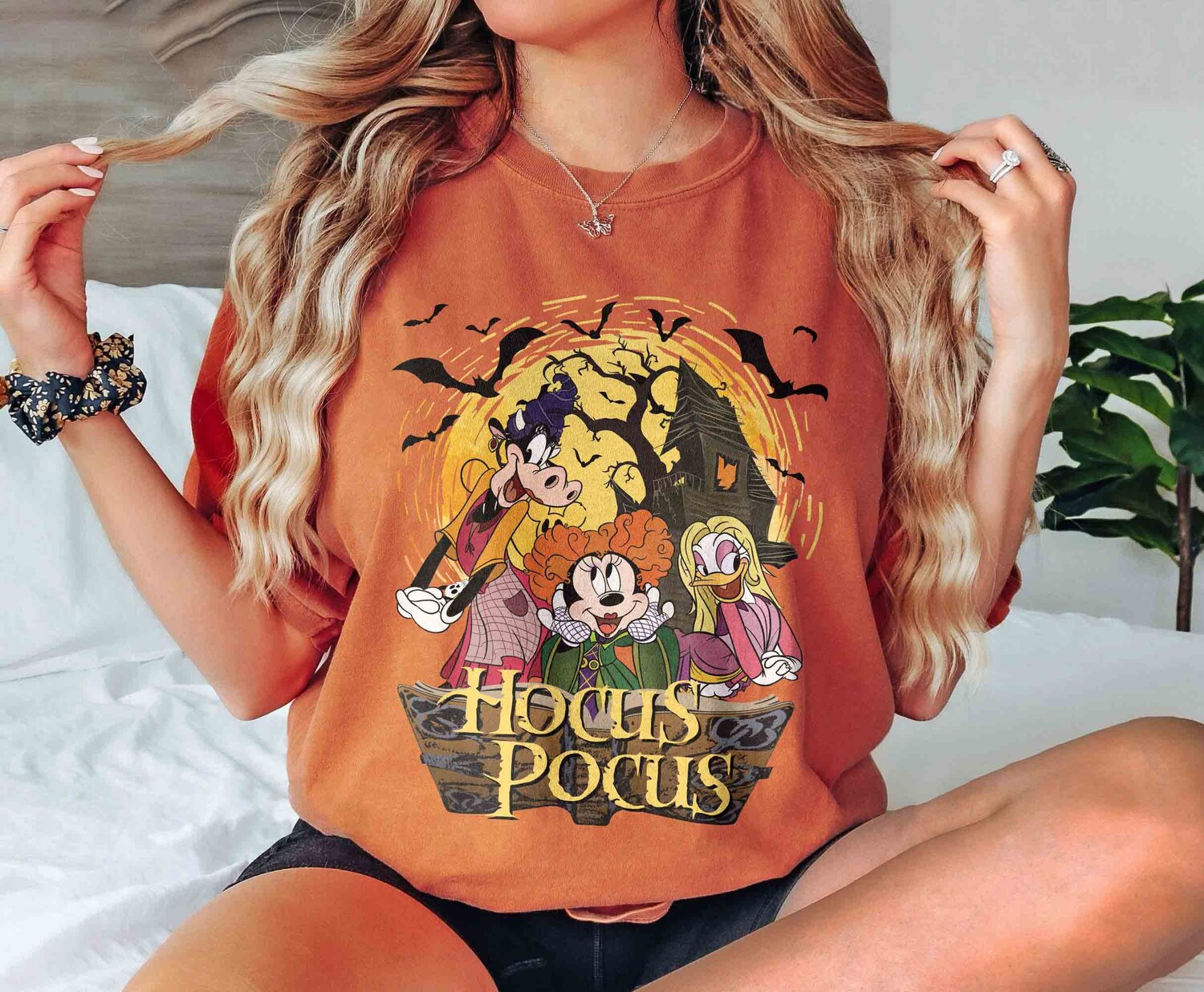 Retro Hocus Pocus Halloween Shirt | Minnie Daisy Clarabelle | Sanderson Sisters Inspired image 2