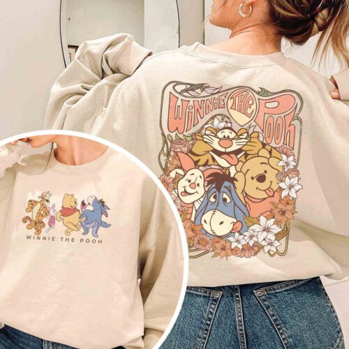 Retro Winnie The Pooh Shirt | Pooh and Friends Disney T-Shirt | Winnie The Pooh Bear Sweatshirt image 0