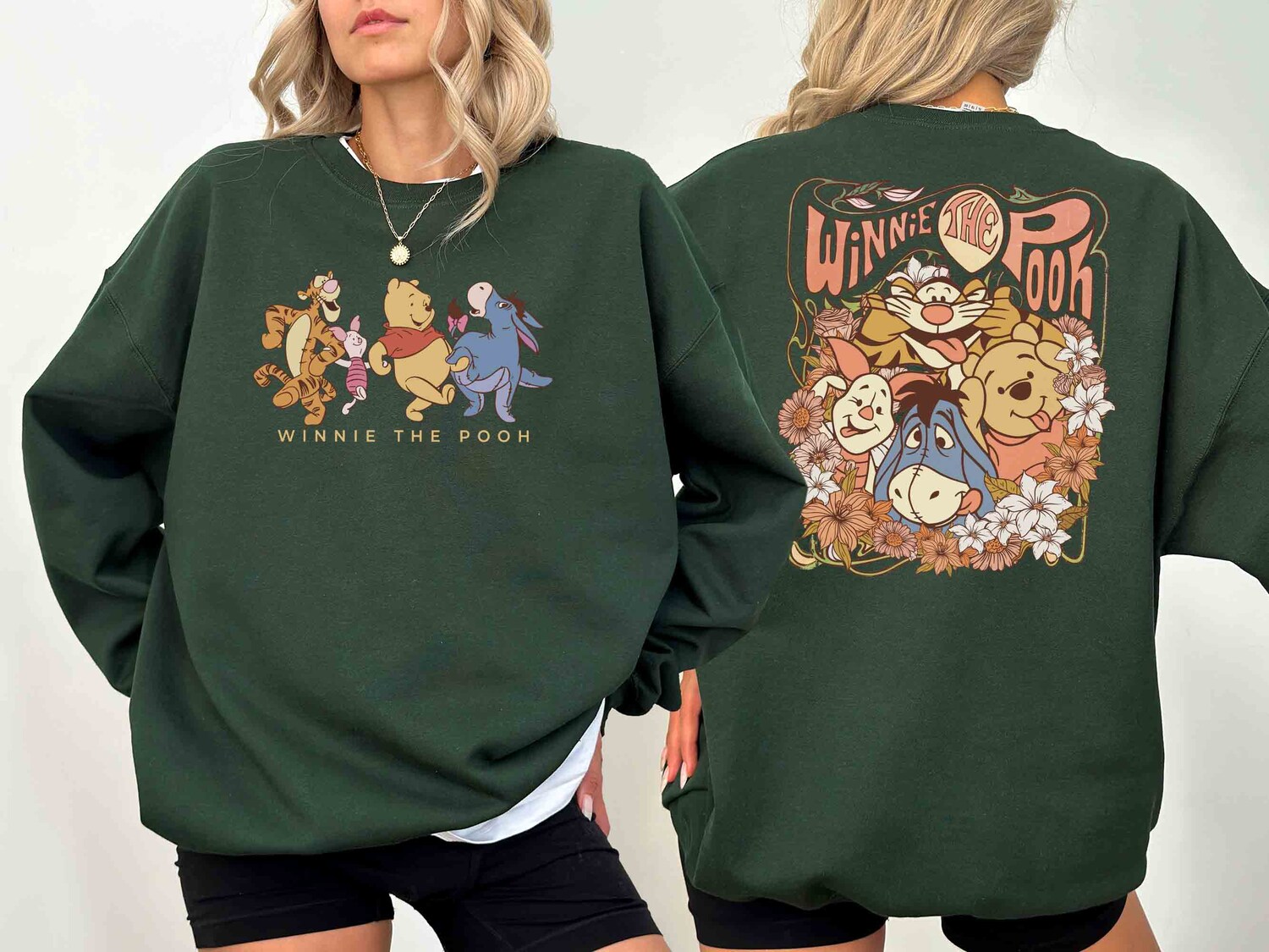 Retro Winnie The Pooh Shirt | Pooh and Friends Disney T-Shirt | Winnie The Pooh Bear Sweatshirt image 4