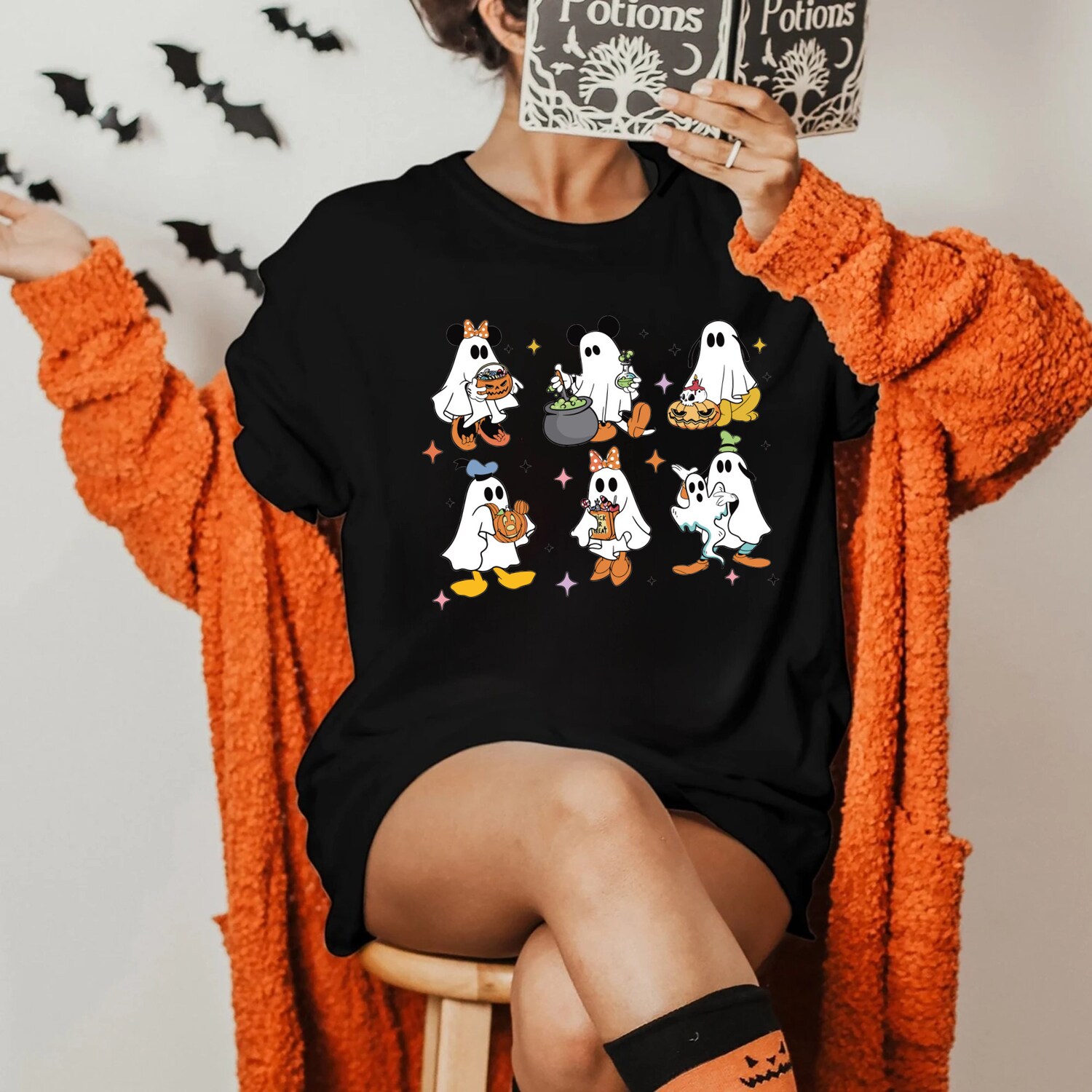 Halloween Disney Shirt - Mickey and Friends Ghost Tee - Disney Spooky Halloween Shirt image 2