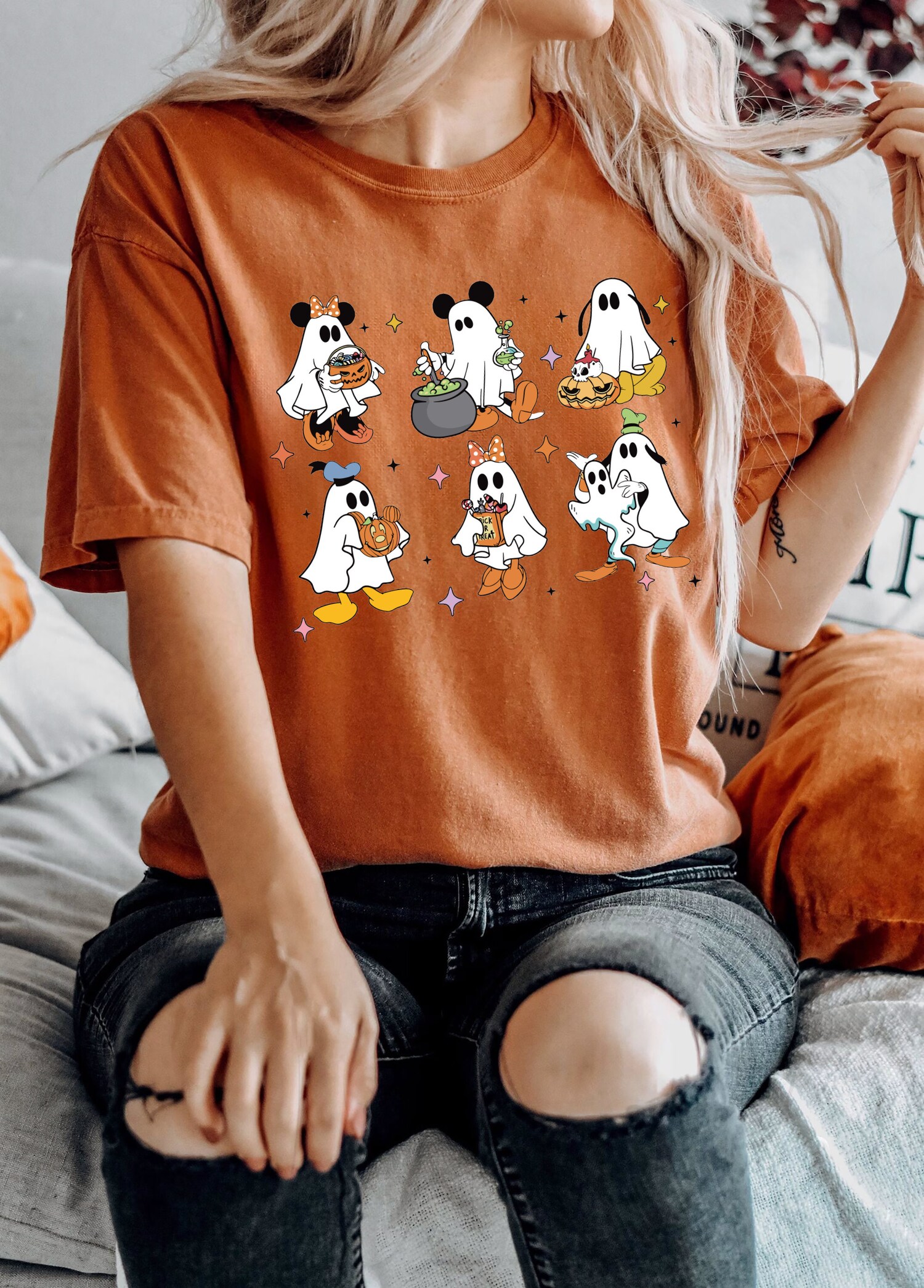 Halloween Disney Shirt - Mickey and Friends Ghost Tee - Disney Spooky Halloween Shirt image 4