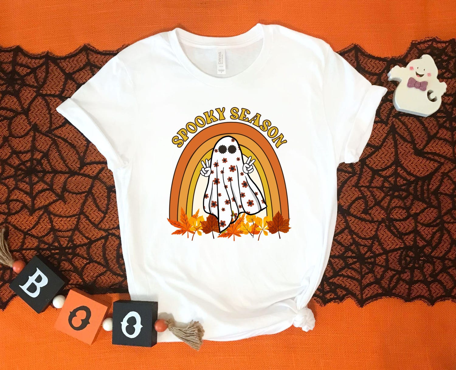 Spooky Season Halloween T-Shirt | Funny Fall Costume | Ghost Family Tee | Halloween Gift image 2