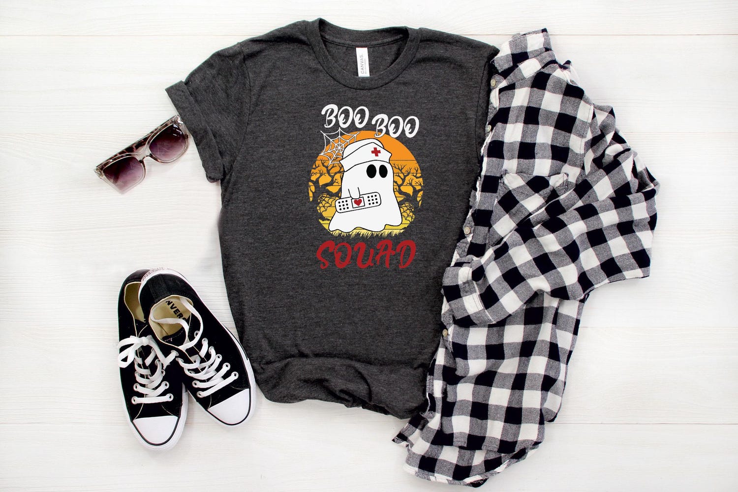 Funny Boo Boo Squad Halloween T-Shirt | Spooky Season Costume | Fall Family Tee Gift image 3