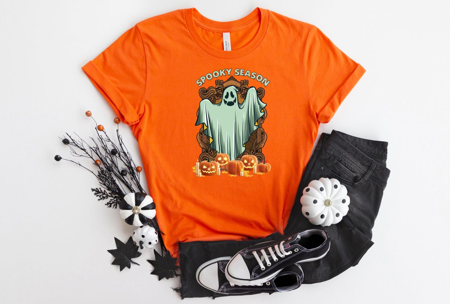 Spooky Season Halloween T-shirt | Funny Fall Shirt | Ghost Costume Tee | Family Halloween Gift image 6