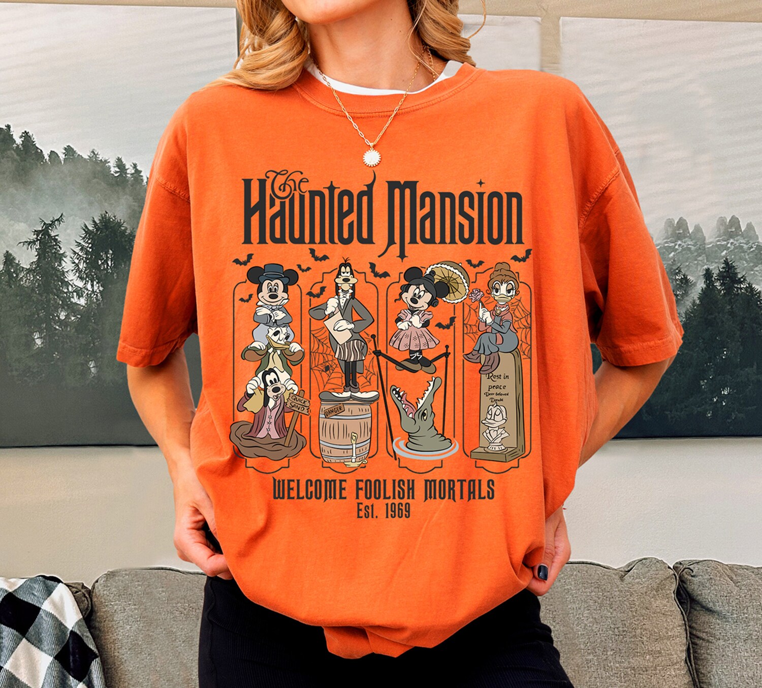 Halloween Haunted Mansion Shirt | Mickey & Friends | Not So Scary Halloween Party Tee image 5