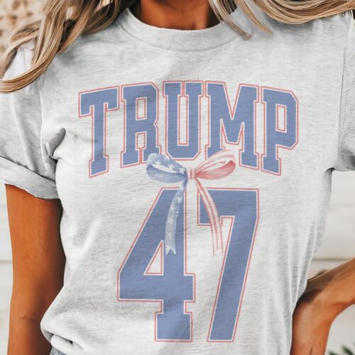 Trump Coquette T-shirt MAGA 47 Tee Cute Political Shirt Multiple Colors Trump Supporter Apparel image 0