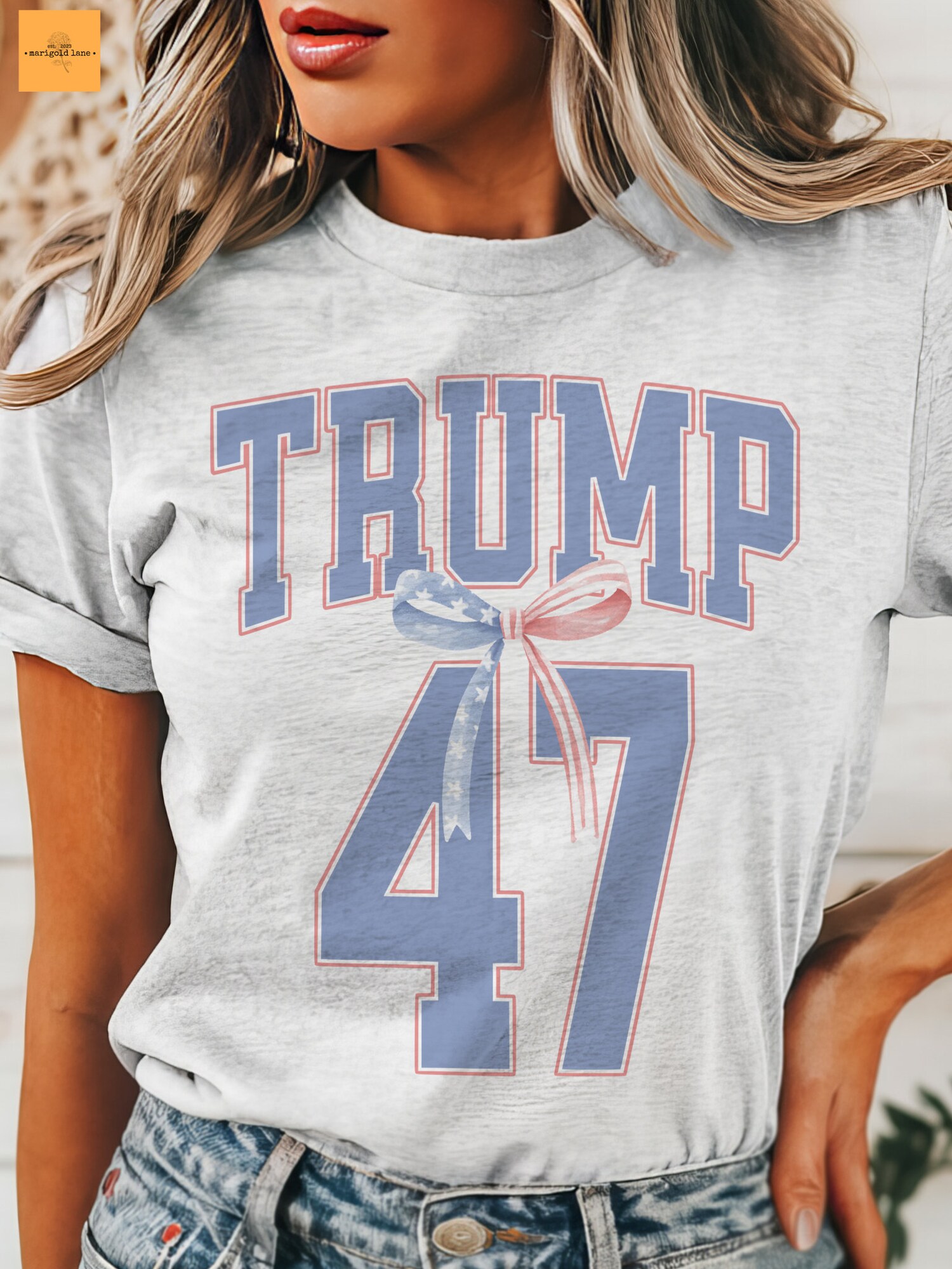 Trump Coquette T-shirt MAGA 47 Tee Cute Political Shirt Multiple Colors Trump Supporter Apparel image 0
