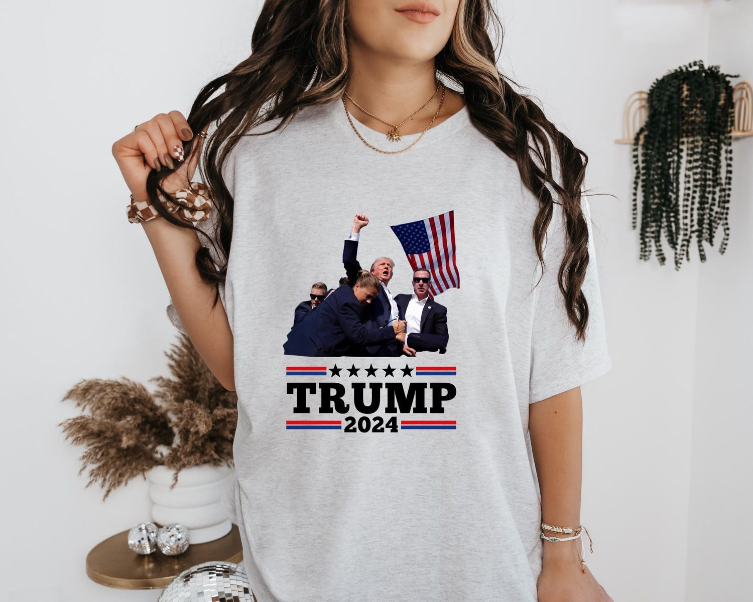 Trump 2024 I Stand With Trump T-Shirt | MAGA Support | President Election 2024 Republicans Shirt image 5