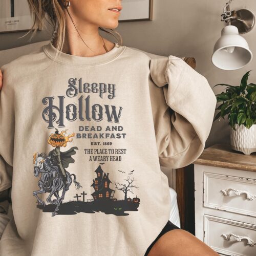 Vintage Halloween Sleepy Hollow Sweatshirt | Headless Horseman Horror Pullover image 0