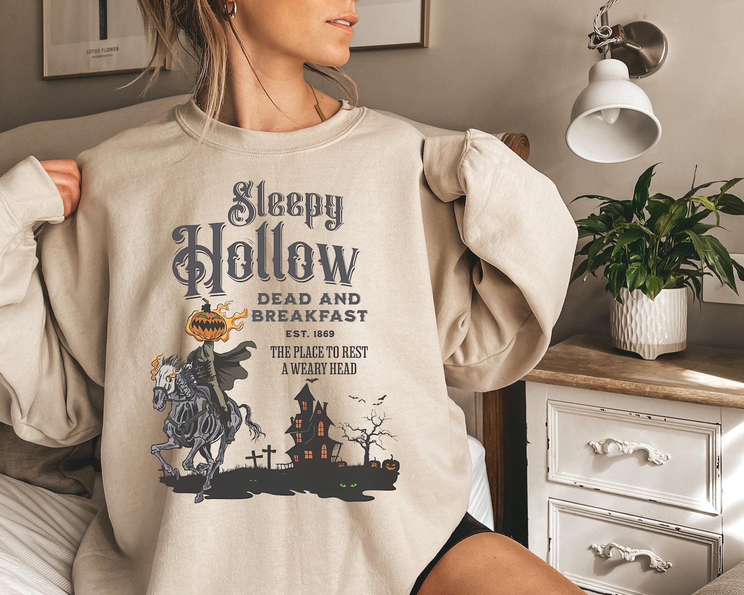 Vintage Halloween Sleepy Hollow Sweatshirt | Headless Horseman Horror Pullover image 0
