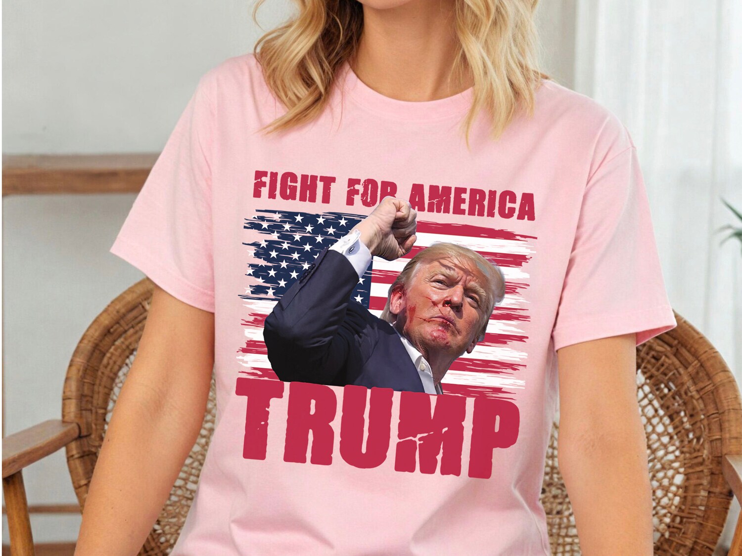 Trump Fight for America Shirt - Donald Trump Rally Sweatshirt - Political Statement Tee image 4