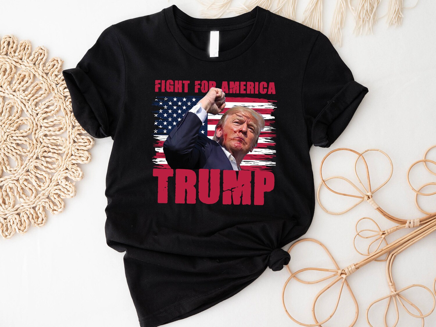 Trump Fight for America Shirt - Donald Trump Rally Sweatshirt - Political Statement Tee image 5