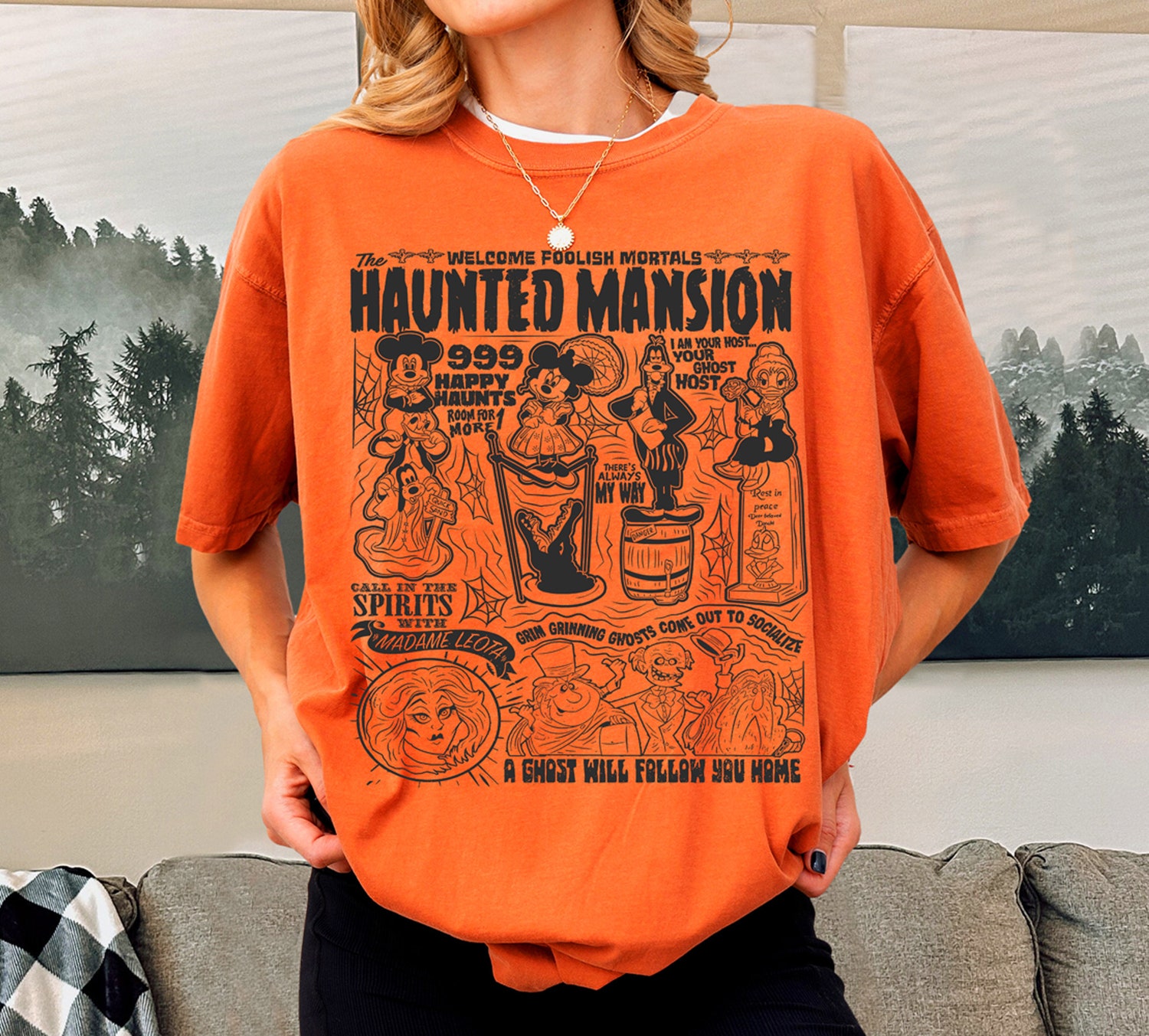 Vintage Haunted Mansion Halloween Shirt Mickey and Friends Not So Scary Oogie Boogie Tee image 3