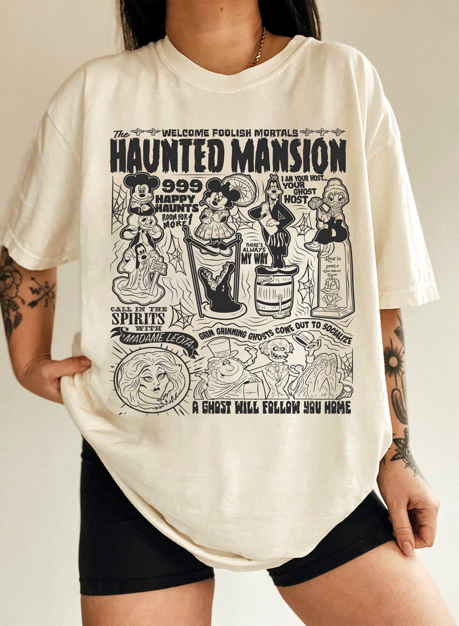 Vintage Haunted Mansion Halloween Shirt Mickey and Friends Not So Scary Oogie Boogie Tee image 1