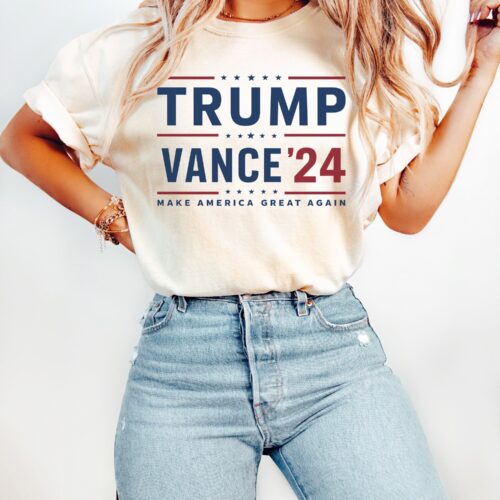 Trump 2024 Shirt | Trump Vance 24 | President Trump | JD Vance | Republican MAGA Shirt image 0