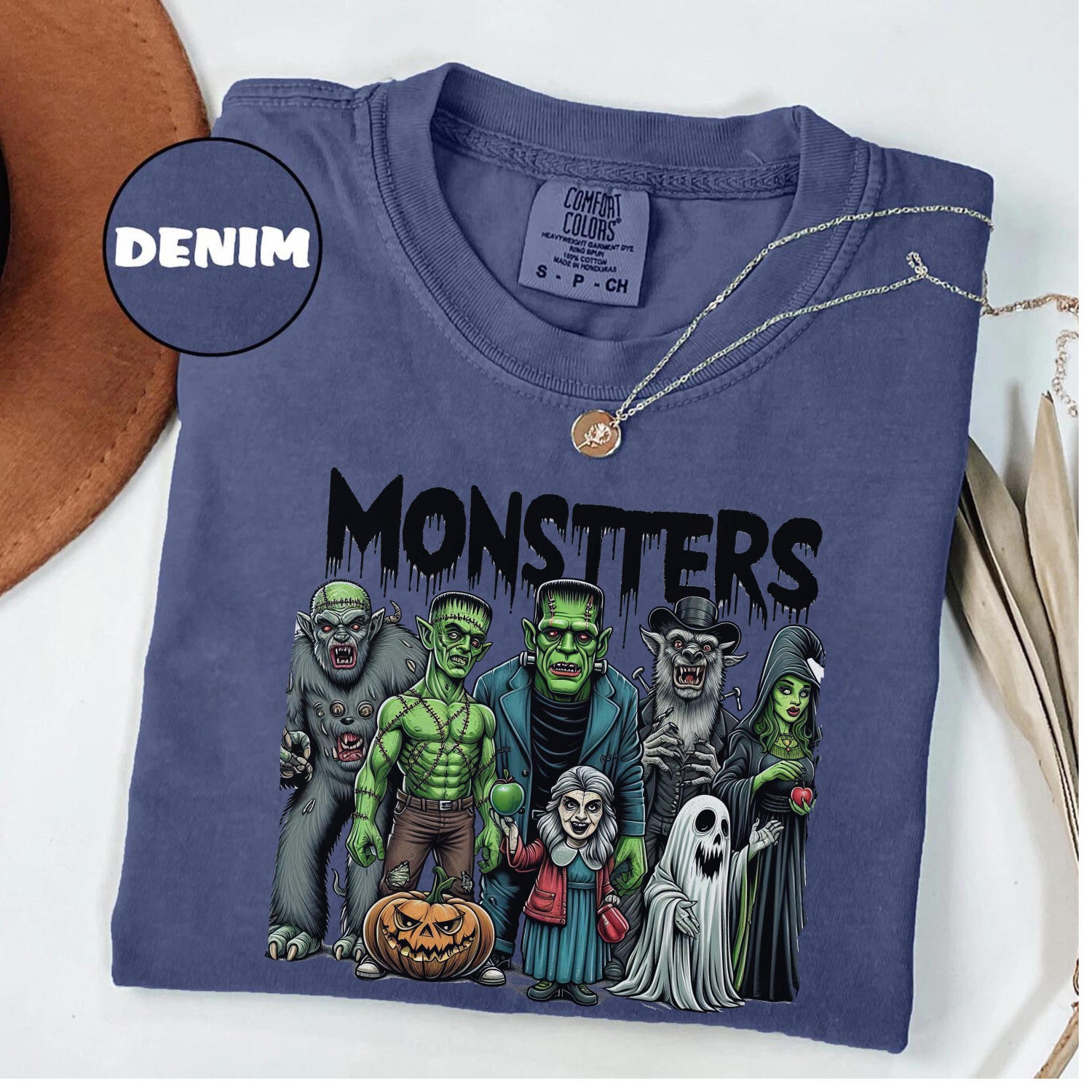 Retro Halloween Monster T-Shirt | Fall Horror Characters Shirt | Iconic Monsters Tee image 5