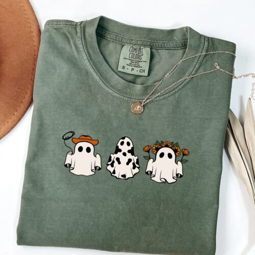 Halloween Ghost Shirt | Cute Womens Fall Shirt | Spooky Season Gift image 0