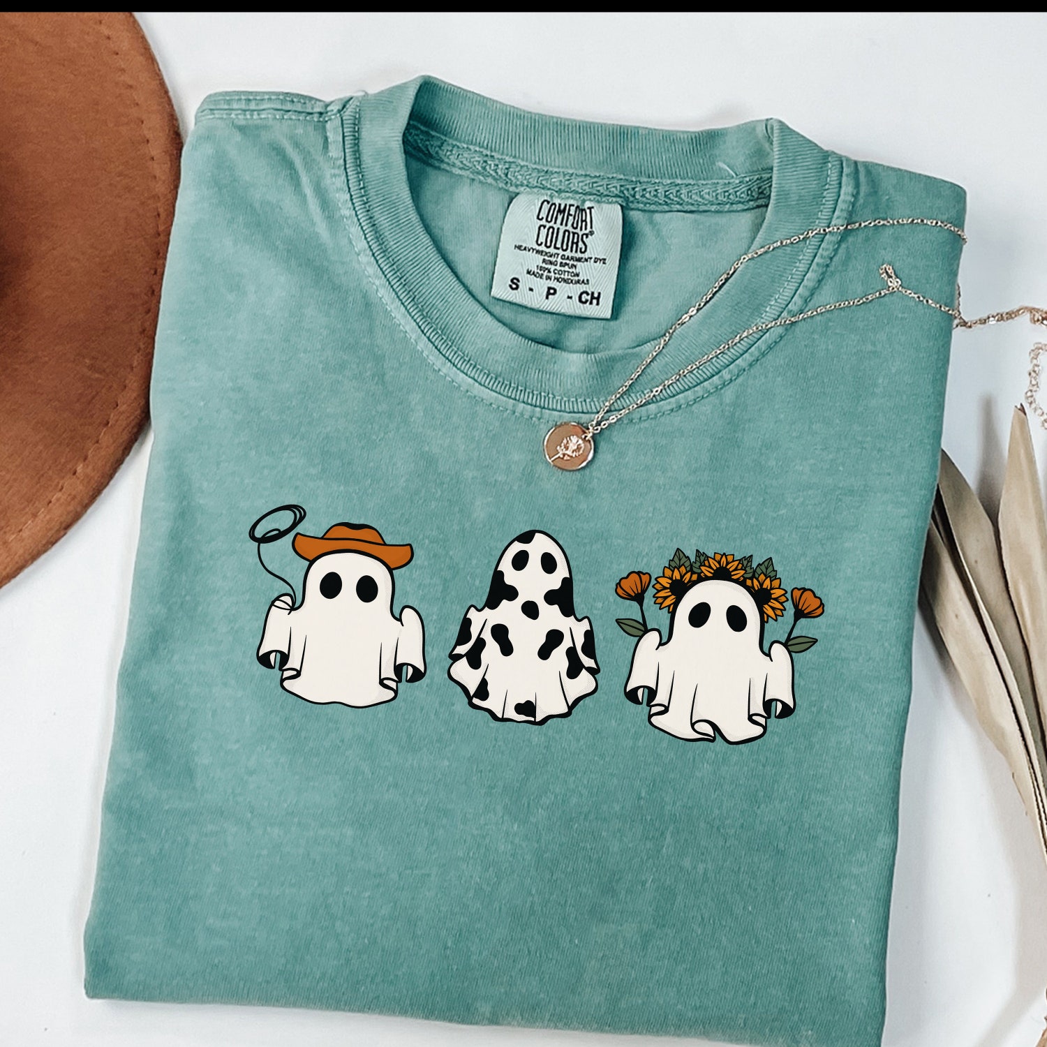 Halloween Ghost Shirt | Cute Womens Fall Shirt | Spooky Season Gift image 3