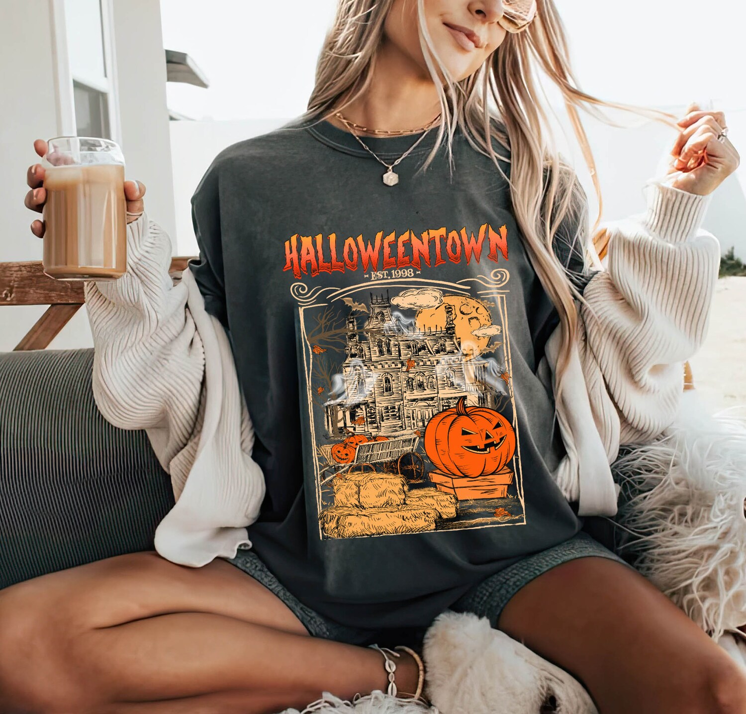 Halloweentown Est 1998 Shirt | Halloween University Fall Tee | Halloween Town Shirt image 2