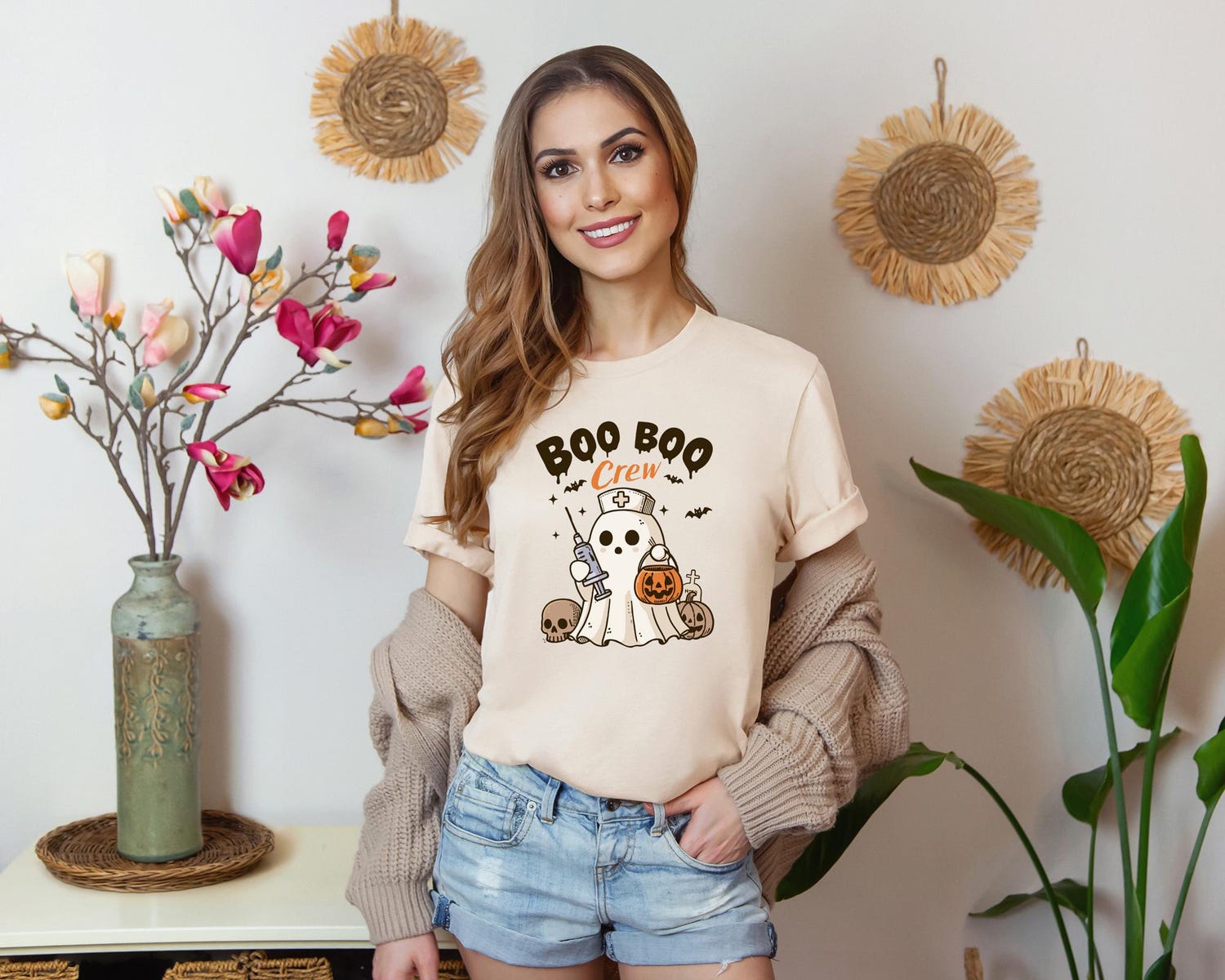 Boo Boo Crew Halloween Nurse Shirt - Cute Ghost Nursing Shirt for Nurses - Nurse Life Shirt image 3