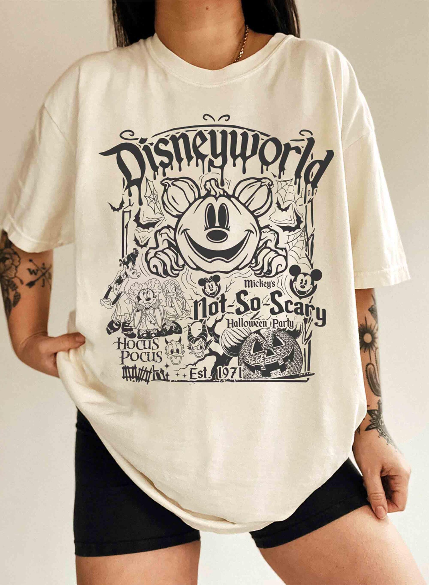 Retro Halloween Shirt Est.1971 Mickey's Not So Scary Party Hocus Pocus Shirt image 2