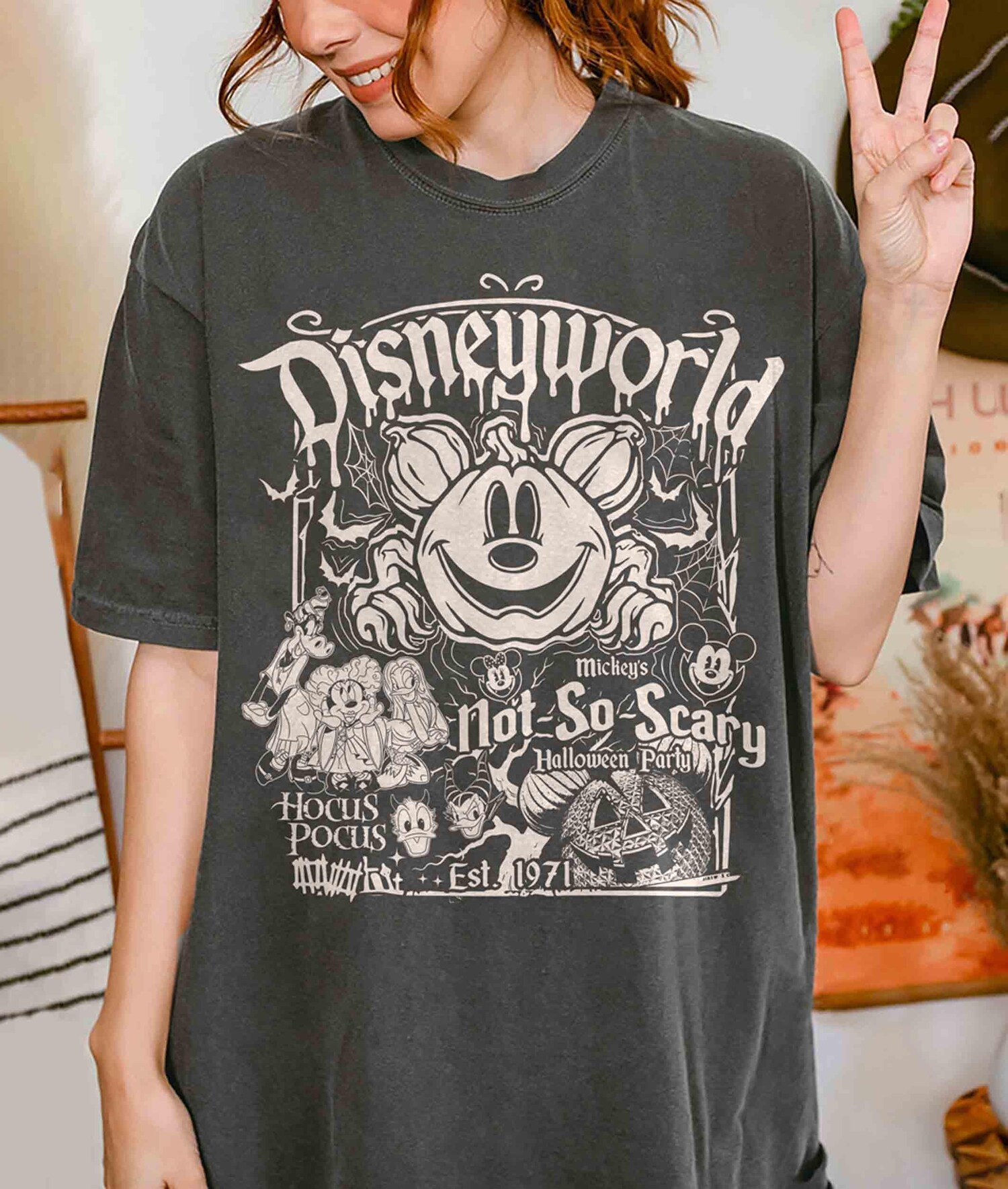 Retro Halloween Shirt Est.1971 Mickey's Not So Scary Party Hocus Pocus Shirt image 0