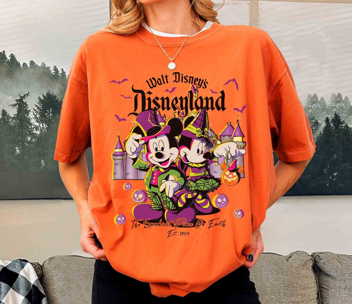 Mickey Minnie Halloween 2024 Shirt Spooky Party Tee image 2