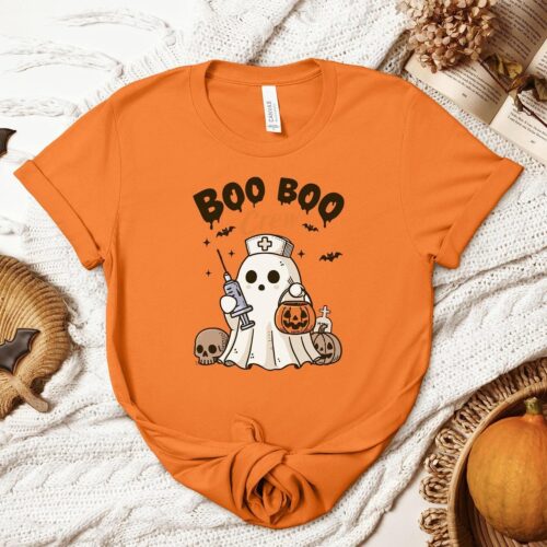 Boo Boo Crew Halloween Nurse Shirt - Cute Ghost Nursing Shirt for Nurses - Nurse Life Shirt image 0