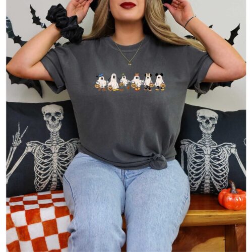 Mickey Friends Halloween Shirt | Retro Mickey Ghost Sweatshirt | Spooky Season image 0