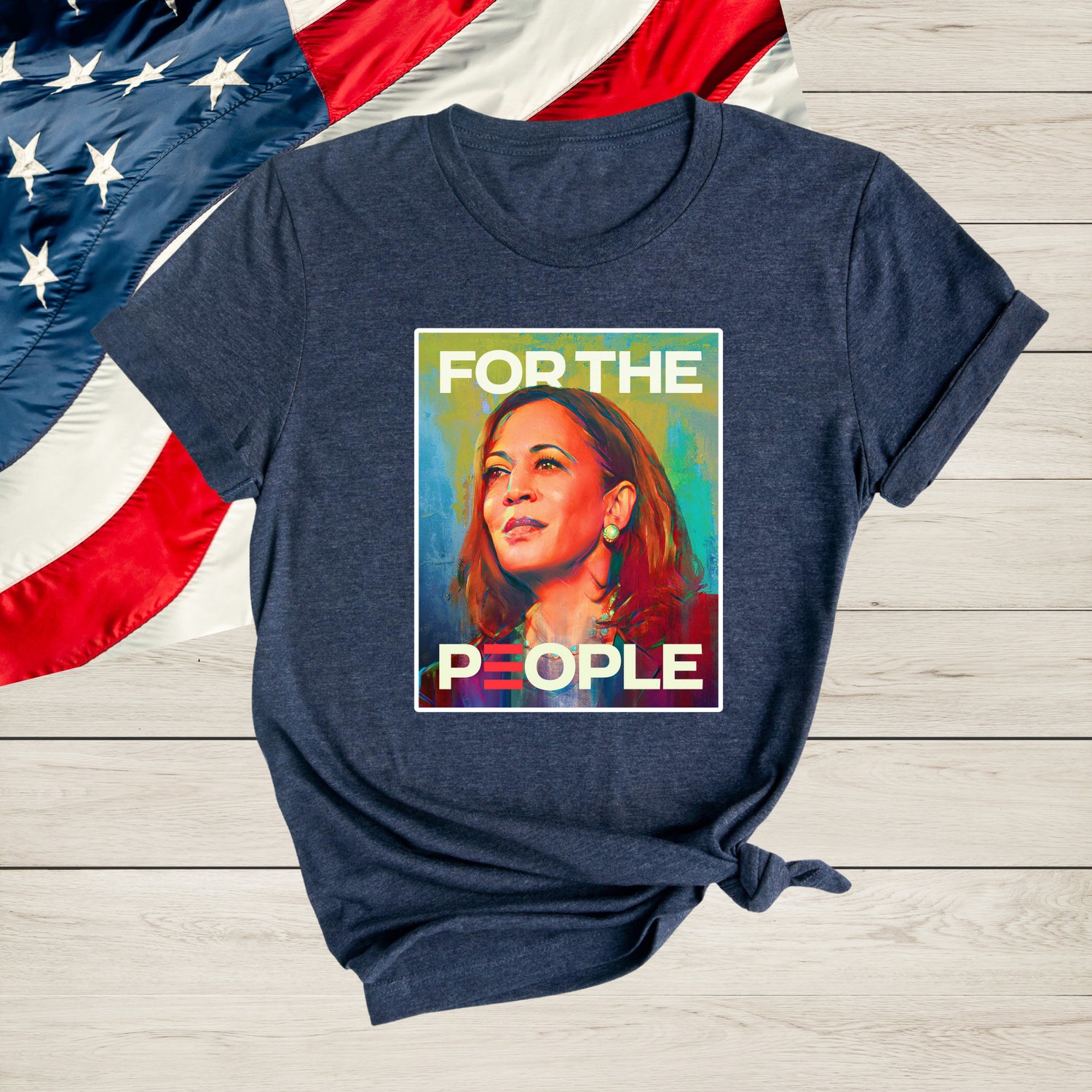 Kamala Harris 2024 T-Shirt | For The People | Presidential Election | Democratic Rally Shirt image 4