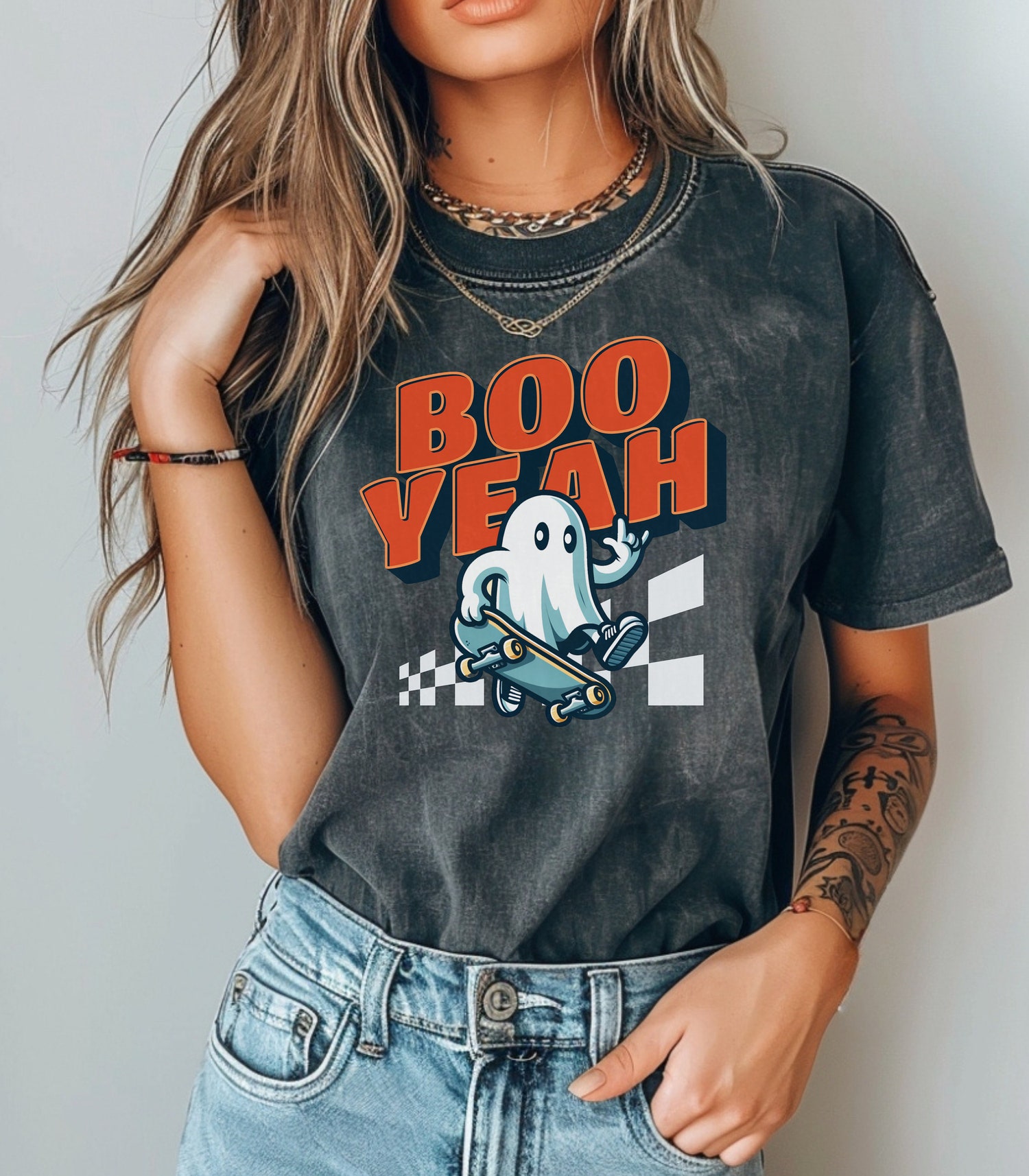 Halloween Ghost Shirt Cute Women’s Fall Shirt Spooky Season Gift Halloween Tee image 3