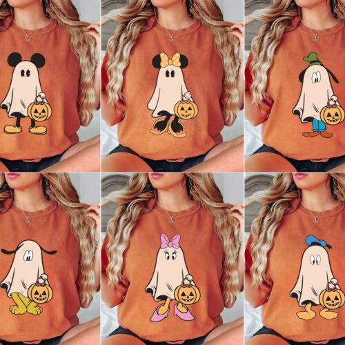 Mickey Friends Halloween Shirt Retro Mickey and Friends Ghost Shirt Spooky Halloween Tee image 0