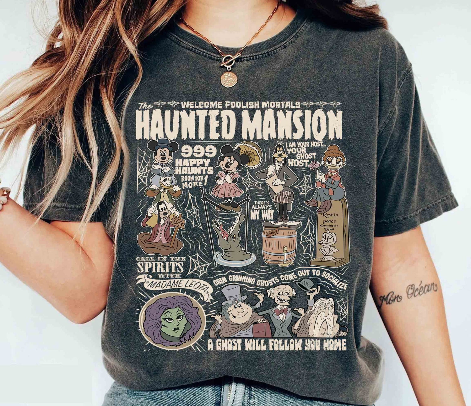 Halloween Haunted Mansion Shirt Mickey and Friends Halloween Tee Halloween Party Shirt image 1